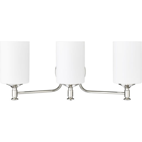 Ailey 3 Light 21.63 inch Polished Nickel Vanity Light Wall Light